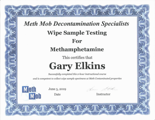 Meth Certificate